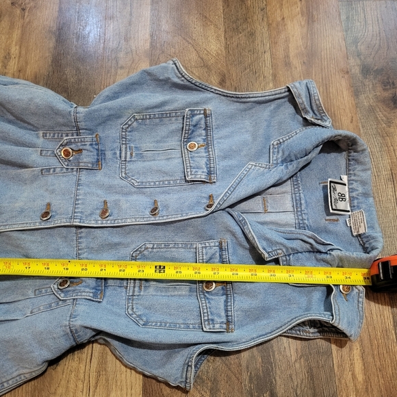 Vintage Bill Blass Sleeveless Denim Buttondown Jumpsuit Romper Size Large - Picture 4 of 8